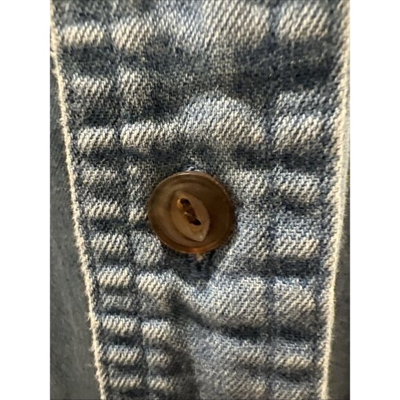 Vintage 90s CHAPS RALPH LAUREN Chambray Denim Shirt Mens 15 32/33 Blue Cotton - Picture 7 of 11